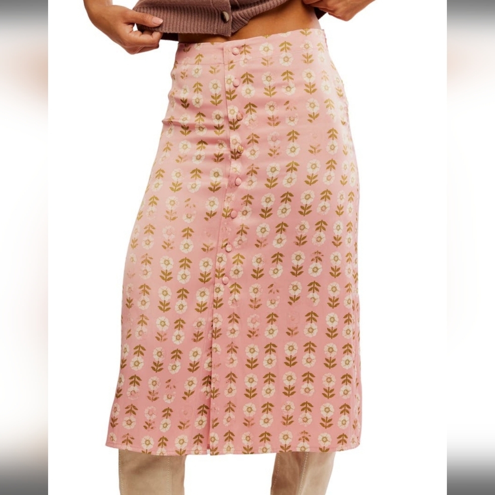 NEW FREE PEOPLE | $98 Analise Midi Skirt - Picture 5 of 8